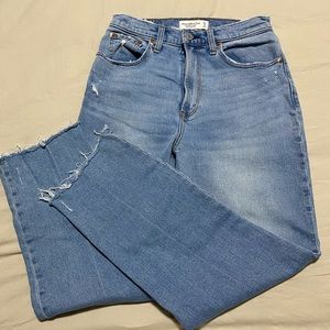 Abercrombie the ankle straight ultra high rise curve love jeans